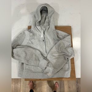 Scuba oversized half zip hoodie